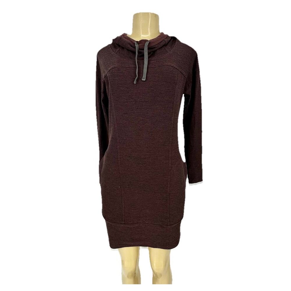 Toad & Co XS Women Intermosso Hooded Pullover Dress T1771800 Long Sleeve 33-4